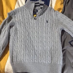 Polo by Ralph Lauren Gray Cable Knit Sweater